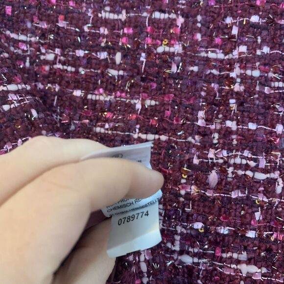 House of Harlow 1960 Tweed Blazer Cropped Pink Academia - Size Medium - Picture 10 of 13